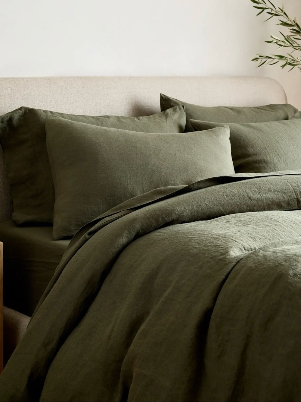 Quince European Linen Duvet Cover Set with Shams - Queen